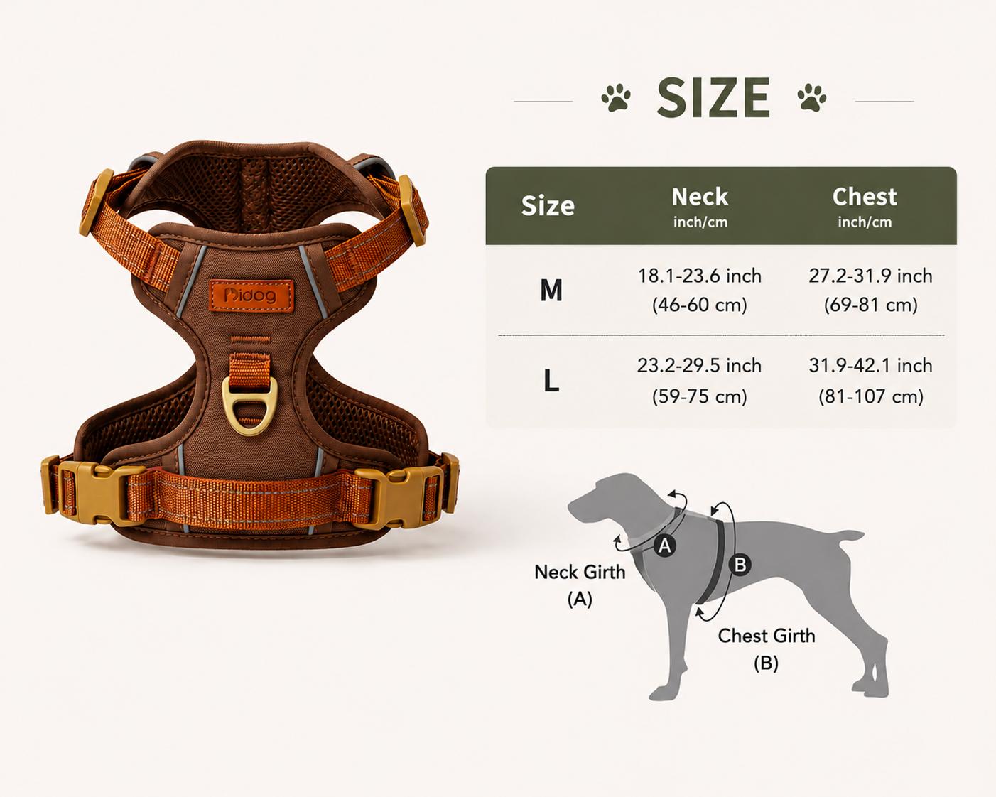 PAWALA RoamFit™ Harness Brown