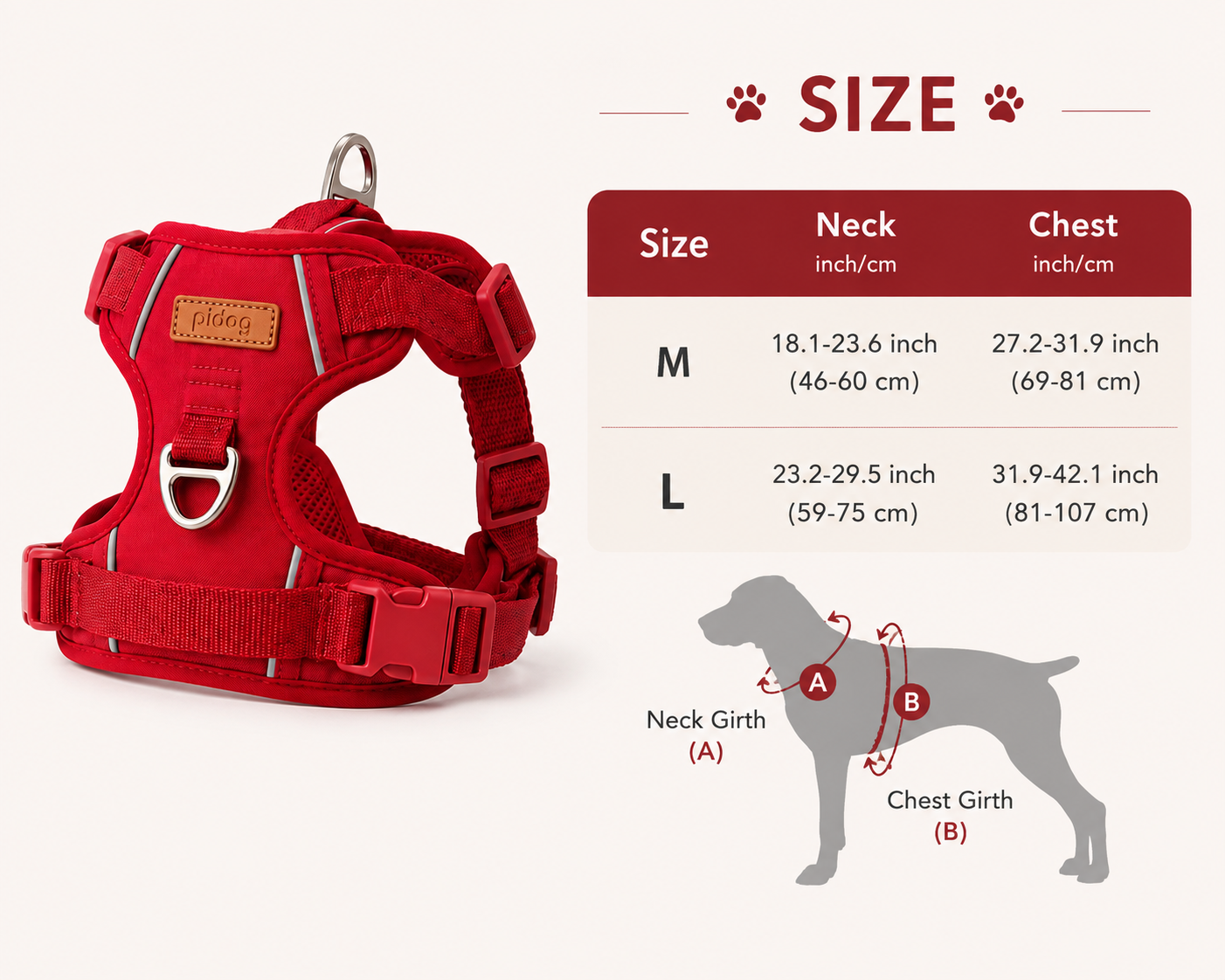PAWALA RoamFit™ Harness Red