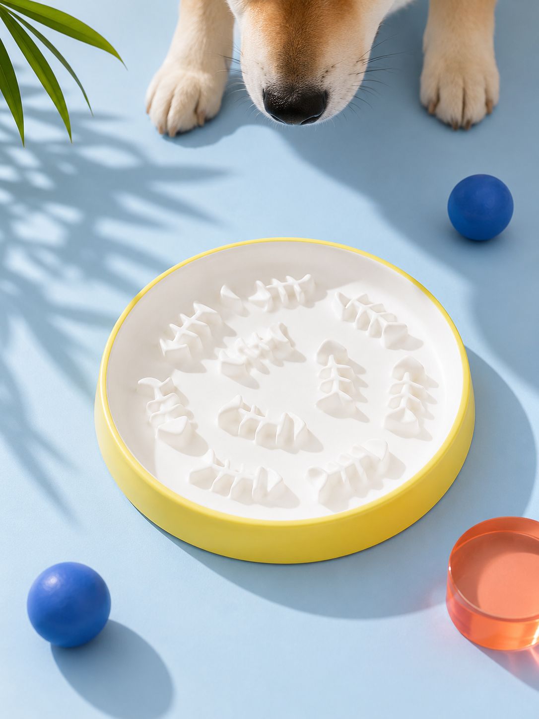 PAWALA Fishbone Feast™️ Slow Feeder - Yellow