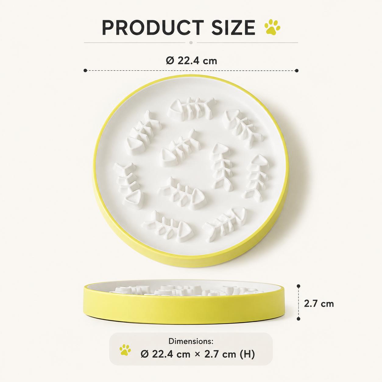 PAWALA Fishbone Feast™️ Slow Feeder - Yellow